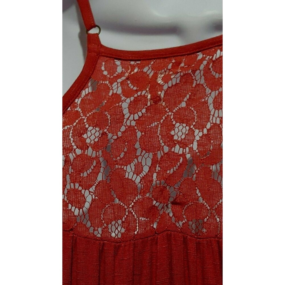 Maurice's Women's Top Small Dusty Rose Pink Crossover Crinkled Lace Detail - Picture 6 of 7